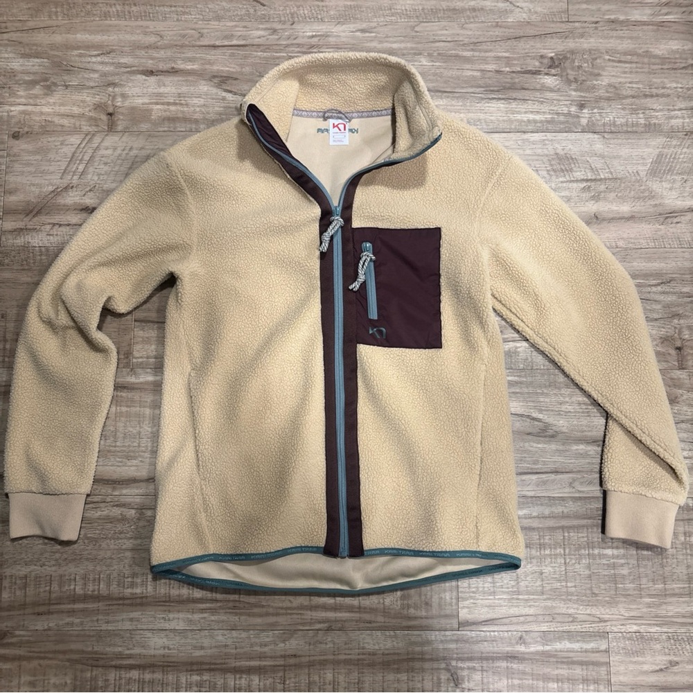 Kari Traa Cream Jacket with Brown Accent